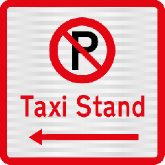 No Parking - Taxi Stand Left