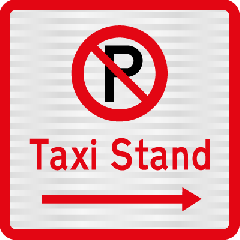 No Parking - Taxi Stand Right