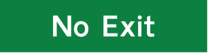 Ranfurly - Type C -- 200mm - Double Sided - "No Exit" Slide On