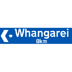 Whangarei - IG 2 Lines - White on Blue 