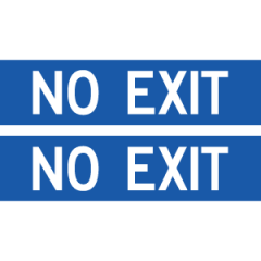 Mackenzie - Type J - "No Exit" - 80mm - Slide On - Double Sided