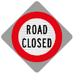 (RD3A) Temp Road Closed - Level 1