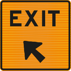 (TL82B) Exit with arrow Level 2