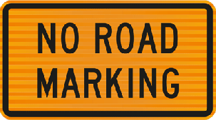 (T218A) No Road Marking - Level 1