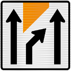 (TL3.1RB) Centre Lane Closed Right - Level 2