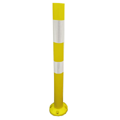Ultraflex Tubular Delineator Yellow set C/W base & Pin
